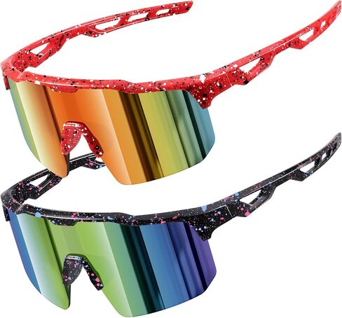 KUGUAOK Youth Baseball Sunglasses for Boys Girls Softball Cycling Sports Sun Glasses for Kids Lightweight Frame Goggles-A in Kuwait