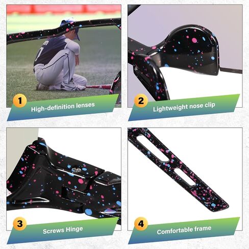KUGUAOK Youth Baseball Sunglasses for Boys Girls Softball Cycling Sports Sun Glasses for Kids Lightweight Frame Goggles-A in Kuwait