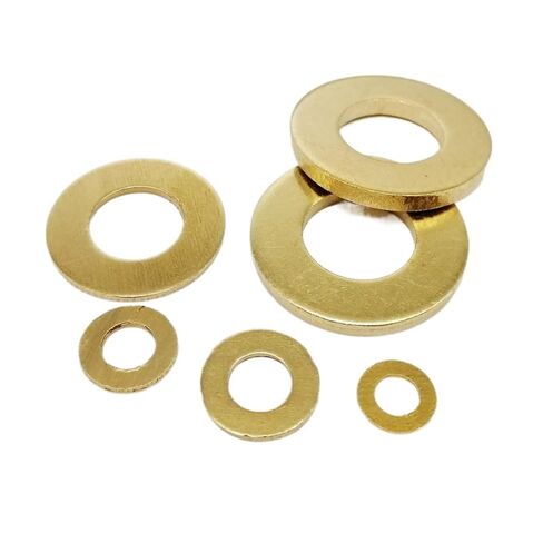 Cbinbin- Washers Solid Brass Copper Flat Washer Plain Gasket Pad Meson for M2 M2.5 M3 M4 M5 M6 M8 M10 M12 Screw Bolt, Good Corrosion Resistance(100pcs M5x10x0.8mm) in Kuwait