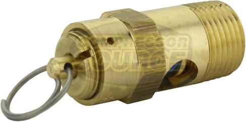 New 3/8" ASME Brass Safety relief Valve 100 PSI American made Compressed air 3/8 pop off valve in Kuwait