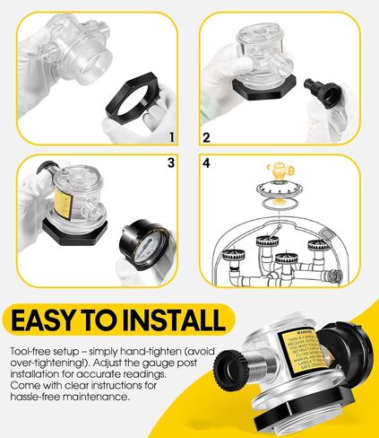 273564Z Manual Air Relief Valve Replacement/Pressure Release Assembly with Gauge for Triton II, TR100C, TR140C Pool & Spa Sand Filters in Kuwait