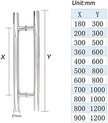 Premium Shower Door Handle Replacement - Glass Door Knobs for Bathroom & Interior/Exterior Push-Pull Doors (Size: 180mm x 300mm) - Durable & Stylish Hardware in Kuwait