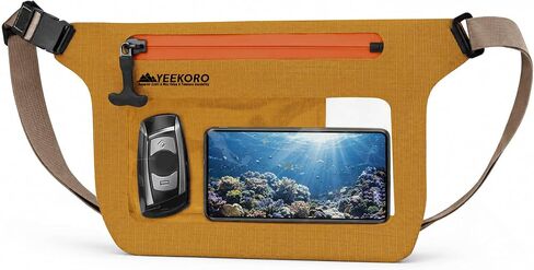 Phone Pouch, IPX8 Waterproof Reusable Fanny Pack, Large Capacity Touch Screen Dry Bag for Kayaking Paddle Boarding Water Park Swimming, Crossbody bags with Adjustable Waist Strap in Kuwait