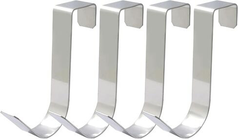4 Pack Over The Cabinet Door Hooks, Carbon Steel Cabinet Hooks Designed for 3/4 Inch Thick Doors, Versatile for Hanging and Organizing Items Like Towels, Clothes and Kitchenware, Black in Kuwait