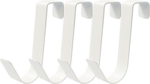 4 Pack Over The Cabinet Door Hooks, Carbon Steel Cabinet Hooks Designed for 3/4 Inch Thick Doors, Versatile for Hanging and Organizing Items Like Towels, Clothes and Kitchenware, Black in Kuwait