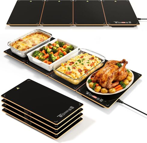 Electric Warming Trays for Buffets Party - 35 x 15 inches Food Warmers with Precise Temperature Control, Flexible Combination Buffet Servers and Warmers for Home Entertaining and Catering in Kuwait