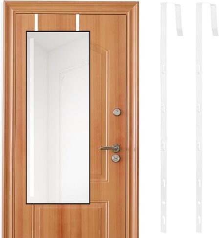 Over-The-Door Mirror Hanger, Adjustable Door Mirror Hanger with Protective Lining, 5 Position Height Over The Doors-Mirrors Hook, Mirrors Doors Hangers in Kuwait