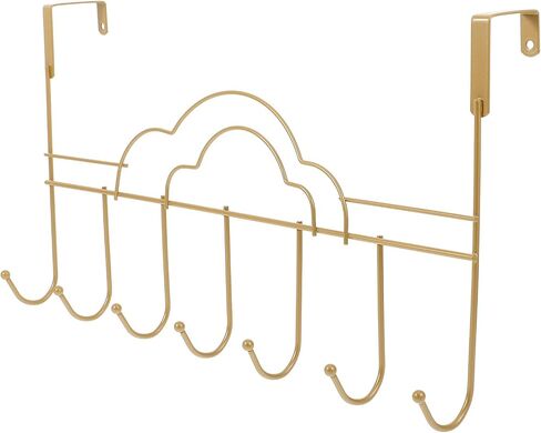 Amosfun Over the Door Hook Rack 16.53 Inch Coat Towel Bag Organizer Door Hanger for Bathroom Bedroom Storage in Kuwait