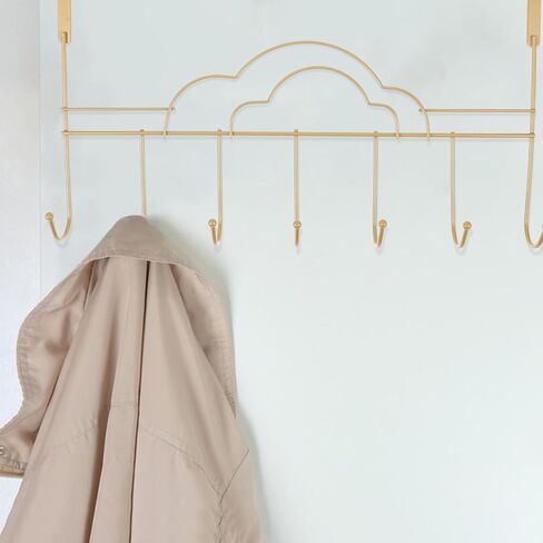 Amosfun Over the Door Hook Rack 16.53 Inch Coat Towel Bag Organizer Door Hanger for Bathroom Bedroom Storage in Kuwait