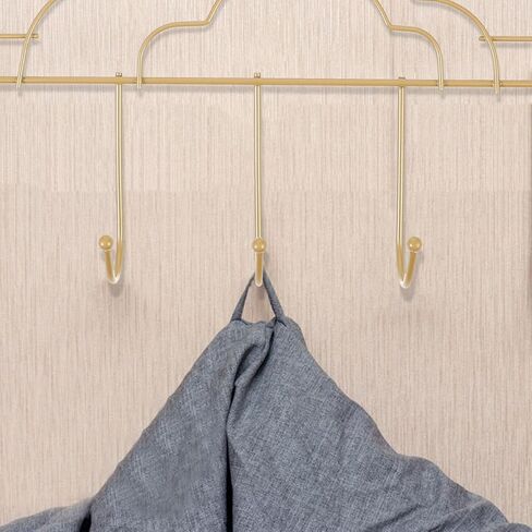 Amosfun Over the Door Hook Rack 16.53 Inch Coat Towel Bag Organizer Door Hanger for Bathroom Bedroom Storage in Kuwait
