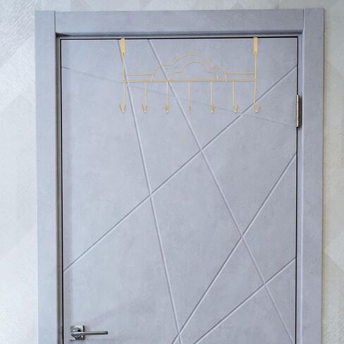 Amosfun Over the Door Hook Rack 16.53 Inch Coat Towel Bag Organizer Door Hanger for Bathroom Bedroom Storage in Kuwait