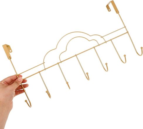 Amosfun Over the Door Hook Rack 16.53 Inch Coat Towel Bag Organizer Door Hanger for Bathroom Bedroom Storage in Kuwait