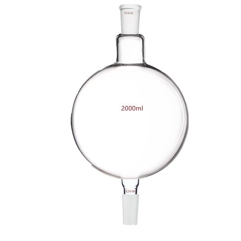 Glass Chromatography Reservoir Flask,Glass Bottle for Chromatography Experiments,24/40 Joint,Lab Glassware (100ml) in Kuwait