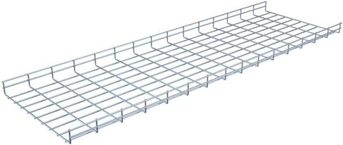 Wire Mesh Cable Tray, Electro Zinc Plated, Silver Steel, 1.97 x 17.72 x 59.06 inch, 2-Pack in Kuwait