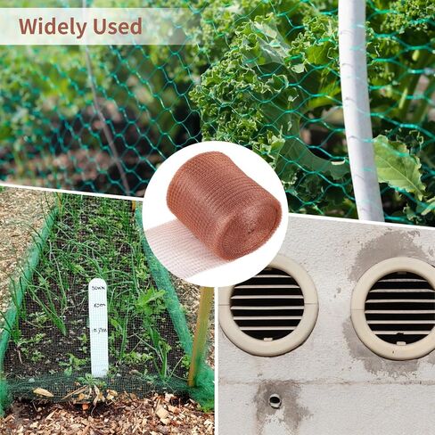 Copper Mesh Rodent Control Kit, 5 in x 98 ft Mouse Proof Wire Mesh with Scissors & Filler Tool, Double Layer Copper Wire Screen Roll for Pest Control, Gap Hole Filler for Home Garden in Kuwait