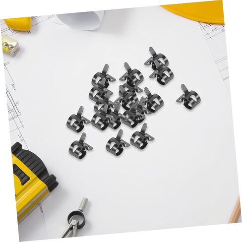 MAGICLULU 100pcs Spring Hose Clamps Band Type Fuel Line Vacuum Water Pipe Clamp Fastener with Steel Material for Industrial and Plumbing Use in Kuwait