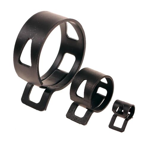 130PCS Spring Band Type Action Fuel Line Silicone Vacuum Hose Pipe Clamp Low Pressure Air Clip Fasteners Assortment Kit Black in Kuwait