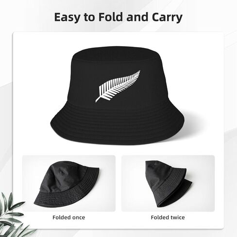 New Zealand Maori Fern Bucket HatUnisex Packable Outdoor Fashio Sunshade Fisherman Hat in Kuwait