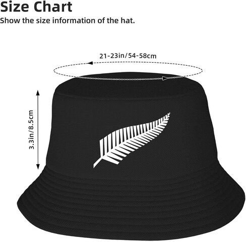 New Zealand Maori Fern Bucket HatUnisex Packable Outdoor Fashio Sunshade Fisherman Hat in Kuwait