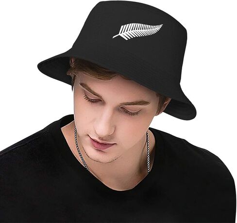 New Zealand Maori Fern Bucket HatUnisex Packable Outdoor Fashio Sunshade Fisherman Hat in Kuwait