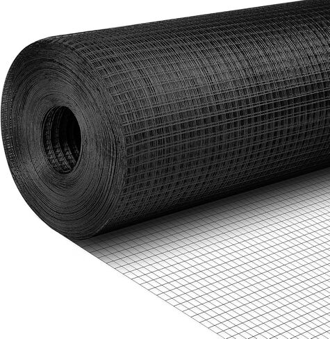 Tatuo Hardware Cloth 1/4 Inch 24in x 50ft Hot Dip Galvanized After Welded Cage Mesh Rolls 21 Gauge Metal Chicken Wire Roll Wire Fencing Poultry Netting for Raised Garden Rodent Animals(Black) in Kuwait