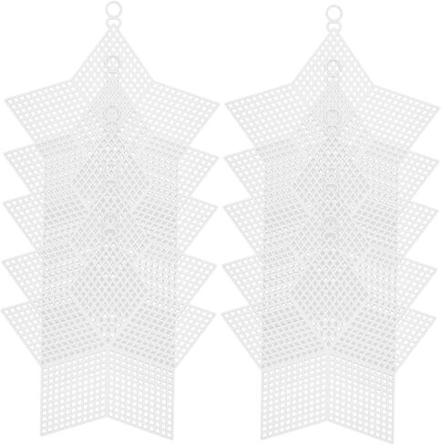 HORIALENCE 10Pcs DIY Plastic Mesh Sheets Star Shape 5.51X4.72In Clear Canvas for Embroidery Yarn Crafting Cross-Stitch Projects Versatile Plastic Needlepoint Mesh Material in Kuwait