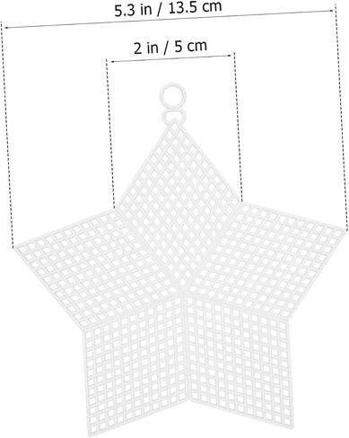 HORIALENCE 10Pcs DIY Plastic Mesh Sheets Star Shape 5.51X4.72In Clear Canvas for Embroidery Yarn Crafting Cross-Stitch Projects Versatile Plastic Needlepoint Mesh Material in Kuwait
