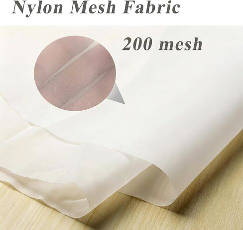 3 Pcs Nylon Mesh Fabric, 39.37 X 39.37 Inch Fine Mesh Fabric Sheet, Reusable Strainer Cloth for Milk Wine Juice (200 Mesh) in Kuwait