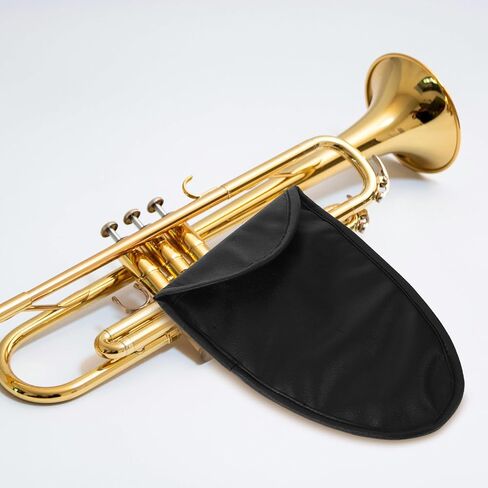 Portable Alto Saxophone Mouthpiece Bag with Delicate Lining and Curved Cloth Design, Stylish Black Instrument Pouch Preventing Damage for Wind Instruments Musicians in Kuwait
