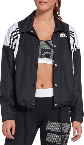 adidas Women's 3-Stripes Athletic Lightweight Satin Jacket in Kuwait