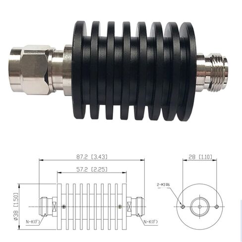 6G/8G 30W N-JK ذكر إلى أنثى مخفف الميكروويف RF الثابت، التوهين من 1 ديسيبل إلى 50 ديسيبل in Kuwait