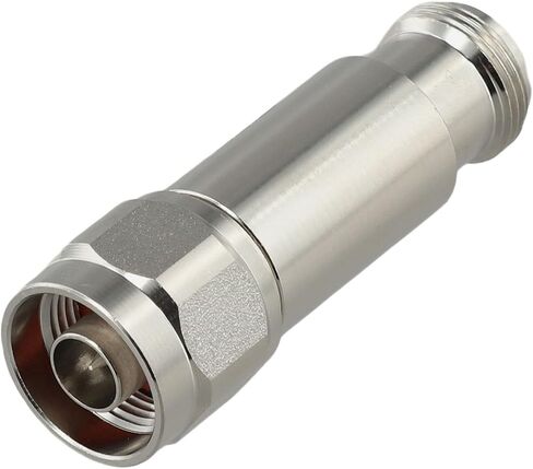N Type Coaxial Attenuator 2W DC-3GHz 50 Ohm Male to Female Fixed RF Signal Reducer Copper Plated Silver Adjustable 1dB-50dB for Test and Measurement(5dB) in Kuwait