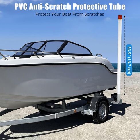 GarveeTech Adjustable Boat Trailer Guide Poles, Rustproof Galvanized Steel Trailer Guide-Ons with PVC Protection, Universal for Ski Boats, Fishing Boats, Sailboat Trailers in Kuwait