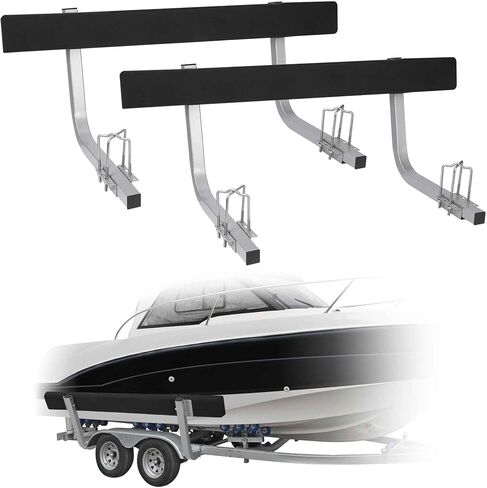 Boat Trailer Guide Poles Set, Adjustable 40"-43" Galvanized Steel Guide Posts with PVC Tubes, 2PCS Trailer Guides for Ski, Fishing, Sailboats, l & π Type Variants in Kuwait