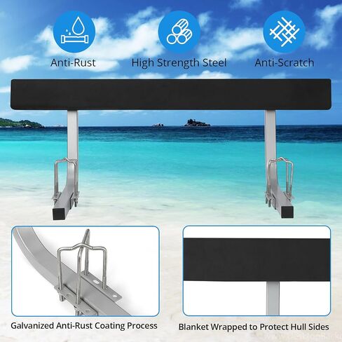 Boat Trailer Guide Poles Set, Adjustable 40"-43" Galvanized Steel Guide Posts with PVC Tubes, 2PCS Trailer Guides for Ski, Fishing, Sailboats, l & π Type Variants in Kuwait