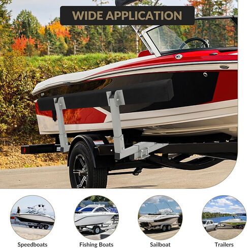 Boat Trailer Guide Poles Set, Adjustable 40"-43" Galvanized Steel Guide Posts with PVC Tubes, 2PCS Trailer Guides for Ski, Fishing, Sailboats, l & π Type Variants in Kuwait