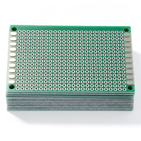 12 PCS 5x7cm FR4 Double Side Prototype PCB Board, Perf Board | Stripboard, Prototype PCB Tinned Universal Breadboard for DIY Electronics Projects Apply to Soldering Projects in Kuwait