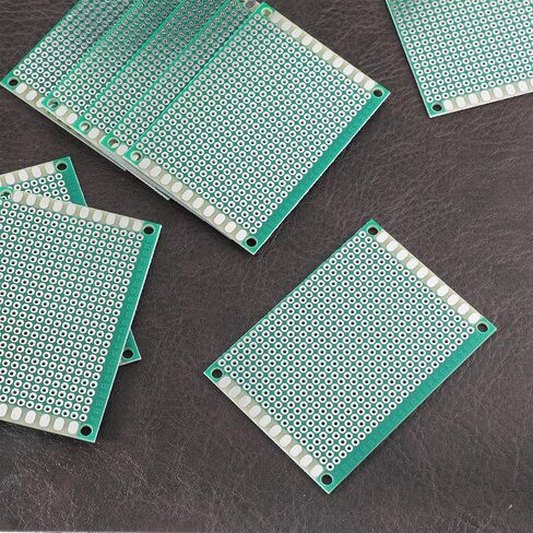 12 PCS 5x7cm FR4 Double Side Prototype PCB Board, Perf Board | Stripboard, Prototype PCB Tinned Universal Breadboard for DIY Electronics Projects Apply to Soldering Projects in Kuwait