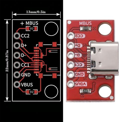 10 قطعة نوع C لوحة القطع المسلسل الأساسي USB C لوحة القطع 16P PCB محول لوحات موصل سالب in Kuwait