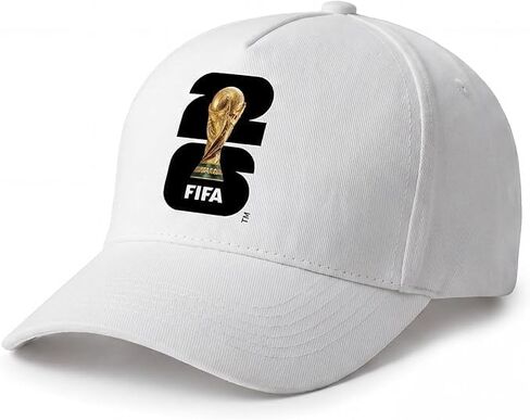 2026 Official FIFA World Cup Merchandise Baseball Cap, Adjustable Cotton Soccer Cap for Men&Women, Breathable Comfortable Football Fan Hat for Outdoor Sports, Travel, Match Day & Everyday Wear(White) in Kuwait