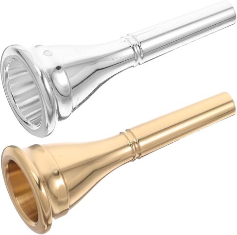 SUPVOX 2pcs Brass French Horn Mouthpiece Silver-plated Standard Size Horn Accessory for Stage Performance and Portable French Upgrade Parts in Kuwait