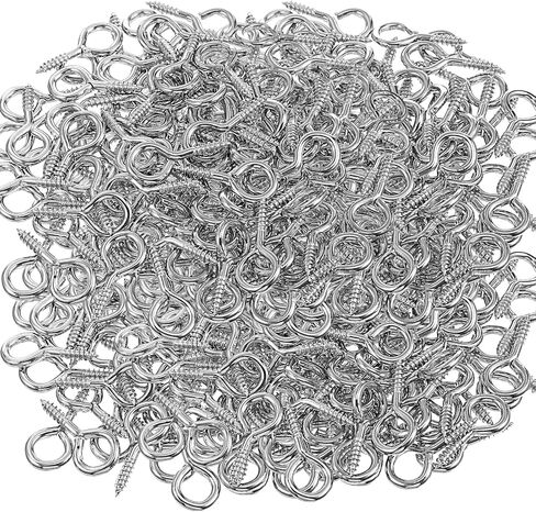 1000 Pack 1 Inch Small Screw Eye, Metal Eye Shape Screw Hook Self Tapping Screw Hook Ring, Hanging Hooks Eyebolt Ring Zinc Plated in Kuwait