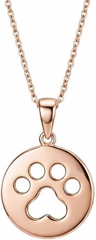Hawaiian Silver Jewelry Dog Paw Print Pendant Necklace – 18-inch Sterling Silver Paw Print Necklace – 925 Sterling Silver in Saudi Arabia