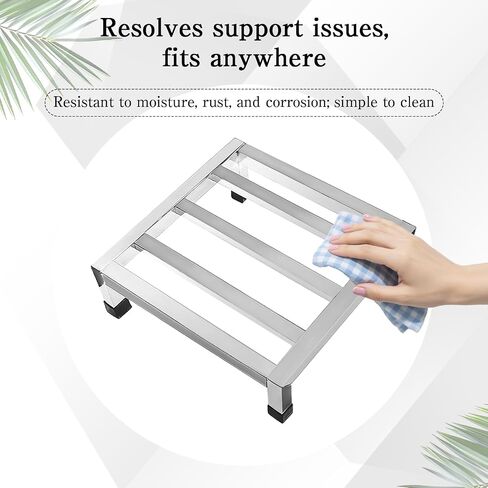 4 Pcs Dunnage Rack 13.8X 13.8 x 3.9in Stainless Steel Dunnage Rack 2000 LBS Storage Shelves for Restaurant Kitchens Shop Commercial Food Service in Kuwait
