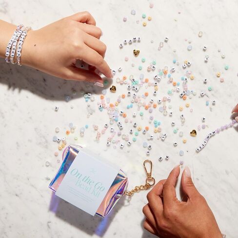 Little Words Project Bead Kit, DIY Bracelet Making Kit, Includes Colorful and Novelty Beads, Letter Blocks, String, Instruction Booklet & More, Fun & Creative Gift for All Ages Create Custom Bracelets in Saudi Arabia