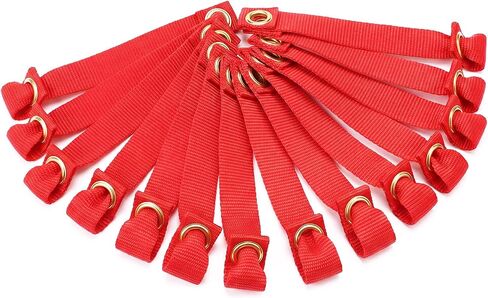 SATINIOR 24 Pack Tie Straps with Nylon Cords Hitches Two Dozen Nylon Hitches Chicken Leash for Poultry, Chickens, Farm Supplies Accessories, Durable Fasteners for Secure Restraint(Blue) in Kuwait