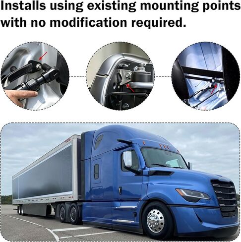 حزام تقييد غطاء محرك السيارة شديد التحمل لـ Freightliner Cascadia متوافق مع A1712994003 A1720380008،A17-12994-003، 17-20380-008،FRTA1712994003، PFA17-12994-003، HLK2149 in Kuwait
