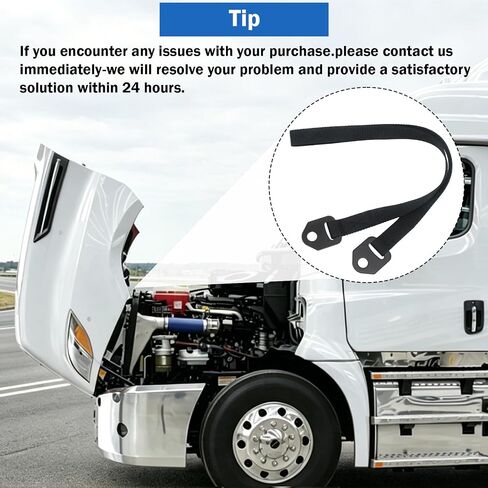 حزام تقييد غطاء محرك السيارة شديد التحمل لـ Freightliner Cascadia متوافق مع A1712994003 A1720380008،A17-12994-003، 17-20380-008،FRTA1712994003، PFA17-12994-003، HLK2149 in Kuwait
