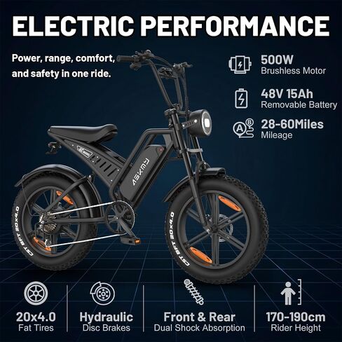 Mountain Ebike، دراجة كهربائية للبالغين للطرق الثلجية والشاطئ، دراجة كهربائية بإطارات سميكة للبالغين 1500 وات ذروة 48 فولت 15 أمبير في الساعة in Kuwait