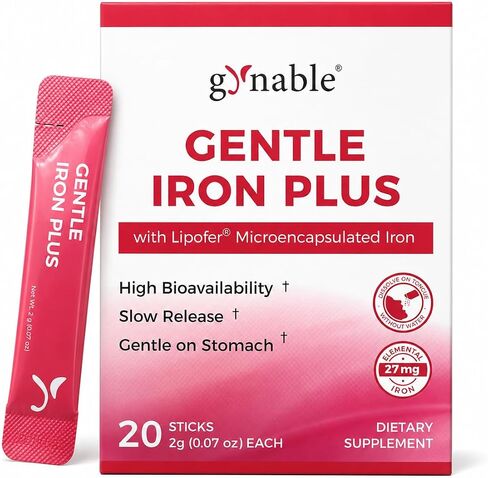 Gentle Iron Supplement for Women Men: Slow Release Iron Pills Clinically Shown to Support Increase Iron Levels Patented SunActive Tech, with Vitamin C, B12, B6 & Folic Acid,18 mg,20 Tablets in Saudi Arabia